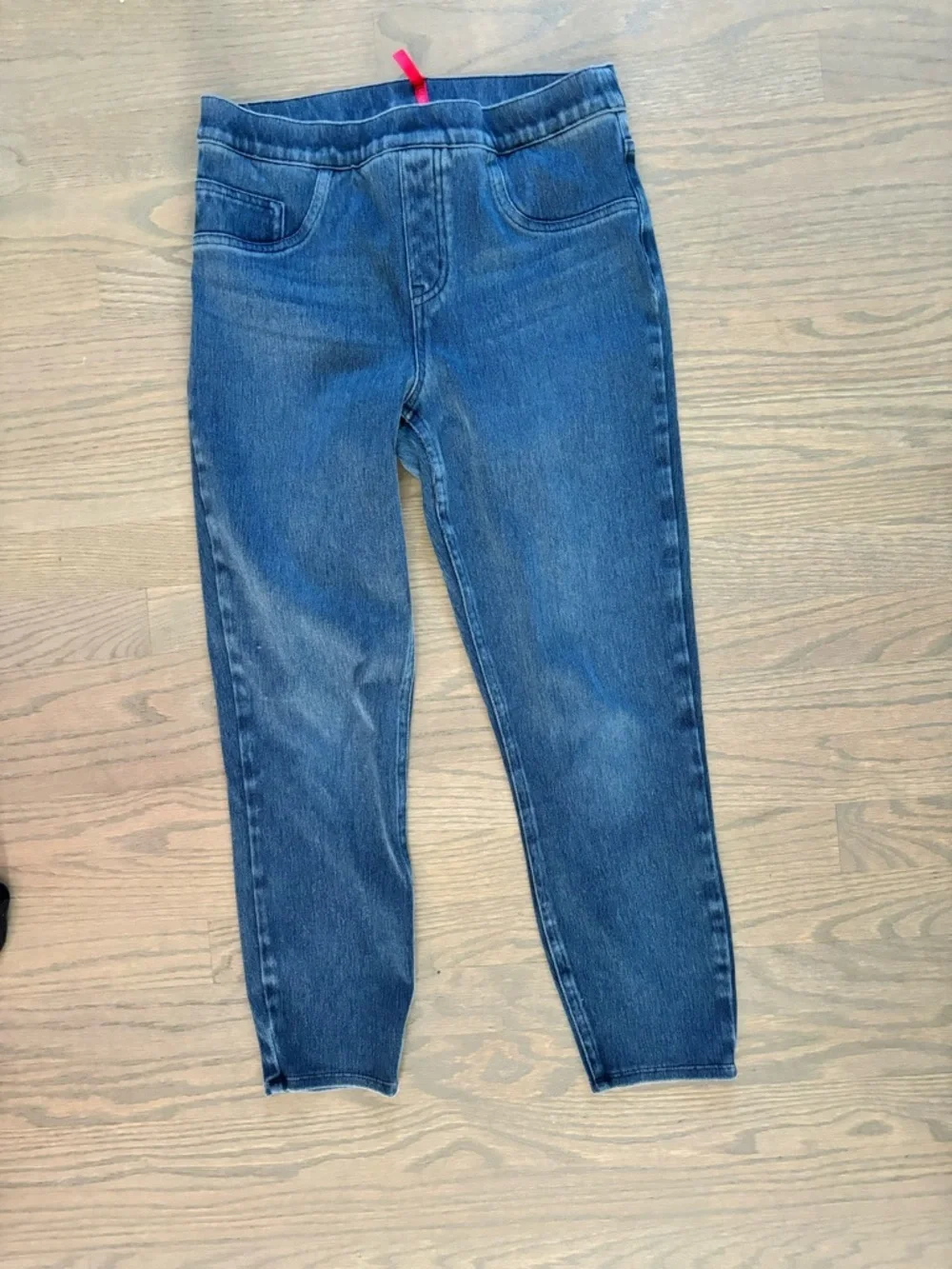 Spanx Jean-Ish Ankle Leggings in a blue wash women’s size medium stretchy denim